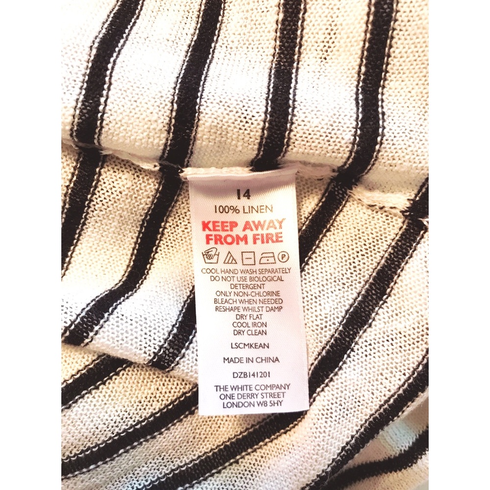 GUC size 10 Navy/white linen White Company sweater - Picture 8 of 8